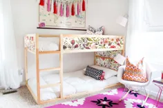 برچسب های متحرک دخترانه تخت خواب ایکیا کورا IKEA KURA BED |  اتسی