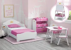 تختخواب کودک نوپای کودک تاج چوبی دلتا کودکان دلتا ، سفید / صورتی - Walmart.com