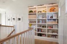سالنی با قفسه کتاب - انتقالی - ورودی / سرسرا - فضای داخلی مدرن