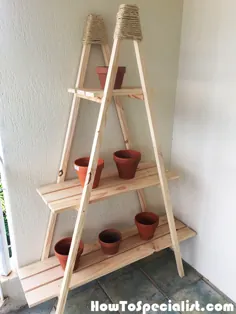 پایه گیاه نردبان DIY |  HowToSpecialist - چگونه می توان برنامه های DIY را گام به گام ساخت