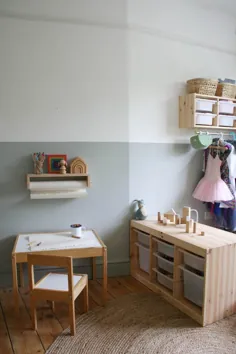 نحوه ساخت یک دیوار نیمه رنگ شده برای اتاق خواب کودک