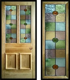 پانل های درب شیشه ای رنگی سنتی ، ساخته شده برای اندازه گیری ، ویکتوریا ، ادواردین و غیره |  eBay