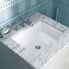 ظرفشویی حمام KOHLER Archer Vitreous China با رنگ سفید با سرریز Drain-K-2355-0 - انبار خانه