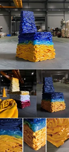 مجموعه مبلمان پلاستیکی بازیافتی توسط Youngmin Kang رنگارنگ ، آگاهانه است