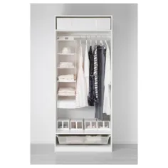 کمد لباس PAX ، سفید ، برگسبو سفید ، 39 3 / 8x23 5 / 8x93 1/8 "- IKEA