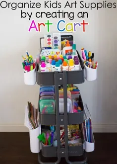 وسایل هنری بچه ها را با این راه حل ذخیره سازی سازماندهی کنید.  این سبد خرید هنر Ikea باعث ایجاد باز و باز می شود