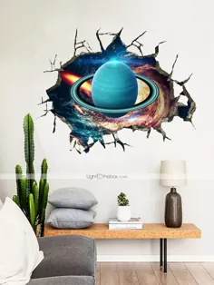 Cosmic Galaxy Wall Decals 3D Magic Milky Way فضای بیرونی ماهواره سیاره تابلوچسبها نقاشی دیواری برای دکوراسیون منزل کف سقف اتاق نشیمن اتاق کودکان 1 عدد 64 * 40 سانتی متر 2021 - 7،19 دلار آمریکا