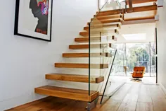 پلکان شناور ، پله شیشه ای و چوبی چوبی انگلستان |  کارخانه StairFactory