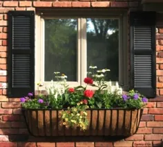 جعبه پنجره های فرفورژه با آستر کوکو |  WindowGardensDirect