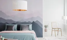 چگونه می توان یک اتاق خواب کوچک را با کاغذ دیواری بزرگتر نشان داد