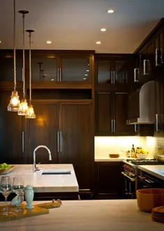 کابینت های آشپزخانه قهوه ای شکلاتی - انتقالی - آشپزخانه - مارش و کلارک