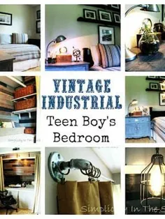 اتاق خواب و گنجه / دفتر اتاق خواب نوجوانان صنعتی Vintage - سادگی در جنوب