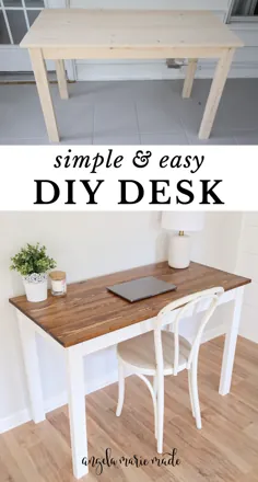 میز چوبی ساده و آسان DIY با قیمت 45 دلار