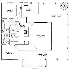 طرح خانه سبک جنوبی 72309 با 2 تخت ، 2 حمام
