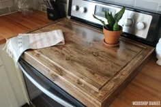 روکش اجاق گاز چوبی DIY درست کنید و فضای پیشخوان بیشتری به آشپزخانه خود اضافه کنید!