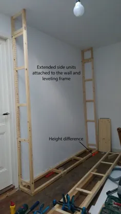 قفسه کتاب توکار با ارتفاع کامل از واحدهای IVAR - IKEA Hackers