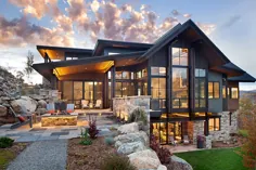 یک خانه مدرن ساخته شده در تپه - زندگی در کوهستان