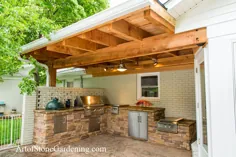 ایده هایی برای ساختن هنر آشپزخانه در فضای باز باغبانی سنگ