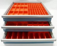 37 جعبه پلاستیکی قرمز Red مجموعه 1 "عمیق / چهار (4) اندازه