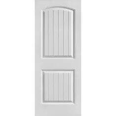 Masonite 32 in x 80 in. Cheyenne Smooth 2-Panel Camber Top Plank Hollow Core Primed Composite Door داخلی Slab-24898 - The Home Depot