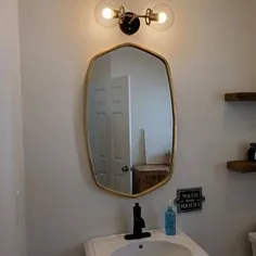 آینه چراغ دیواری چراغ دیواری حمام غرور میانه قرن |  اتسی