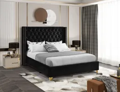 تختخواب کامل طلای پایه / طلای ناخن Meridian Barolo Black