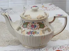 قوری نارنجی Sadler Full Size Sadler Gladed Teapot انگلیسی |  اتسی