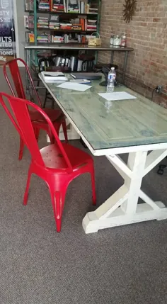 میز درب بازسازی شده لوئیزیانا ایکس پایه |  اتسی