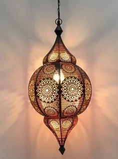 31 لامپ مراکش چراغ سقفی آویز لامپ های ترکیه |  اتسی