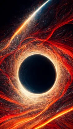 سیاه چاله ای که سیارات را می بلعد، تصویر زمینه ایجاد شده توسط هوش مصنوعی
