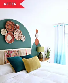 قبل و بعد از آن: Colorful Redo این اتاق خواب دارای DIY های ساده است که از 3 دلار شروع می شود