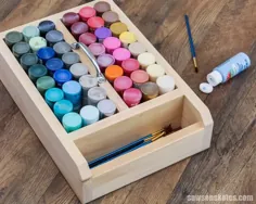 DIY Craft Paint Storage Caddy (برای رنگ های اکریلیک 2 اونس) |  اره روی اسکیت ها®
