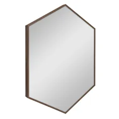 آینه دیواری شش ضلعی مدرن کیت و لورل رودز ، قهوه ای گردویی ، 31 اینچ 22 اینچ - Walmart.com
