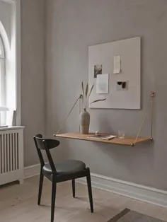 Schreibtisch für die Wand LOOP DESK von We Do Wood |  HolzDesignPur