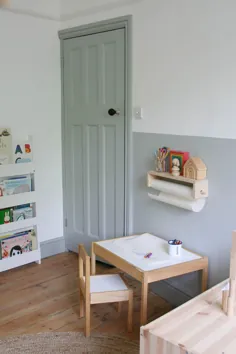 نحوه ساخت یک دیوار نیمه رنگ شده برای اتاق خواب کودک