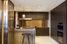 آشپزخانه سیاه و سفید ماژول پیش ساخته زیبا و براق سفارشی کارخانه چین