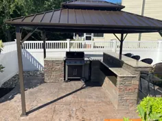 آشپزخانه و حیاط خلوت Kaplan's DIY Outdoor Bar |  GenStone