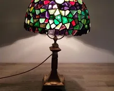 چراغ ویترای تیفانی لامپ زنانه شیشه ویترای تیفانی |  اتسی