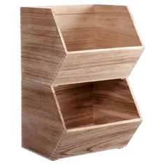 سطل ذخیره سازی چوبی قابل انباشت بزرگ - Pillowfortâ
