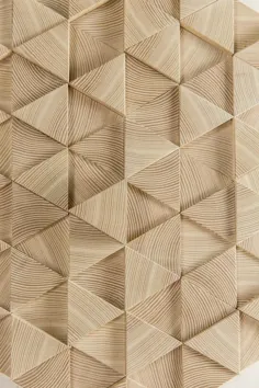 تزیین موزاییک چوبی پانل دیواری سه بعدی کاشی های چوبی 3d |  اتسی