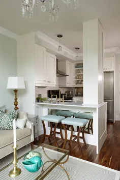 〚سبک زیادی در فضای داخلی کوچک: اتاق نشیمن زیبا و کوچک با آشپزخانه〛 ◾ عکس ها ◾ ایده ها طراحی