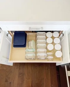 چگونه ظروف نگهداری مواد غذایی خود را سازماندهی کردم