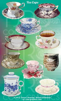 لیوان چای Clip Art Tea Clipart SVG Clipart بریتانیا Clipart |  اتسی