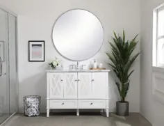 ست توالت حمام تک اینچ 48 اینچ با رنگ سفید - روشنایی زیبا VF30248WH