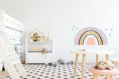 دکور اتاق برچسب دیواری Pastel Rainbow Rainbow |  اتسی