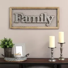Stratton Home Decor Framed Wall Family Sign-S11559 - انبار خانه