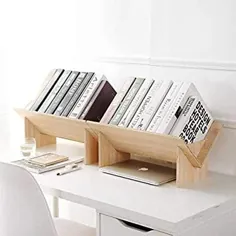 قفسه کتاب مونتاژ شده چوب جامد بر روی میز فرود قفسه کتاب دانشجویی قفسه کوچک ساده