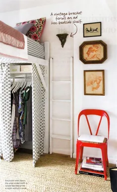 10 راه حل DIY برای اتاق خواب های بدون کمد