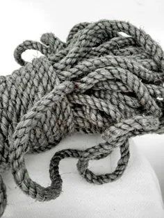 طناب سیزال خاکستری ، طناب سیزال نقره ای ، رنگ پیود رنگی: 1/4 "، 5/16" ، 3/8 "یا 1/2" (6 میلی متر ، 8 میلی متر ، 10 میلی متر یا 12 میلی متر)