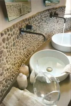 "کاشی های سنگریزه ای" ... در حمام ها